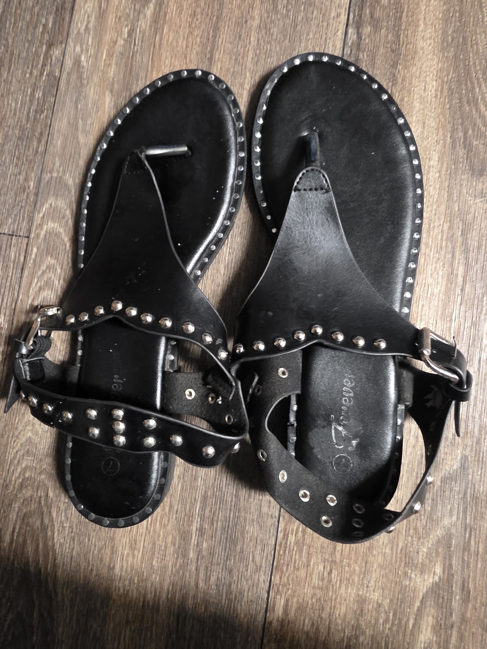 Black Studded Women's Sandals